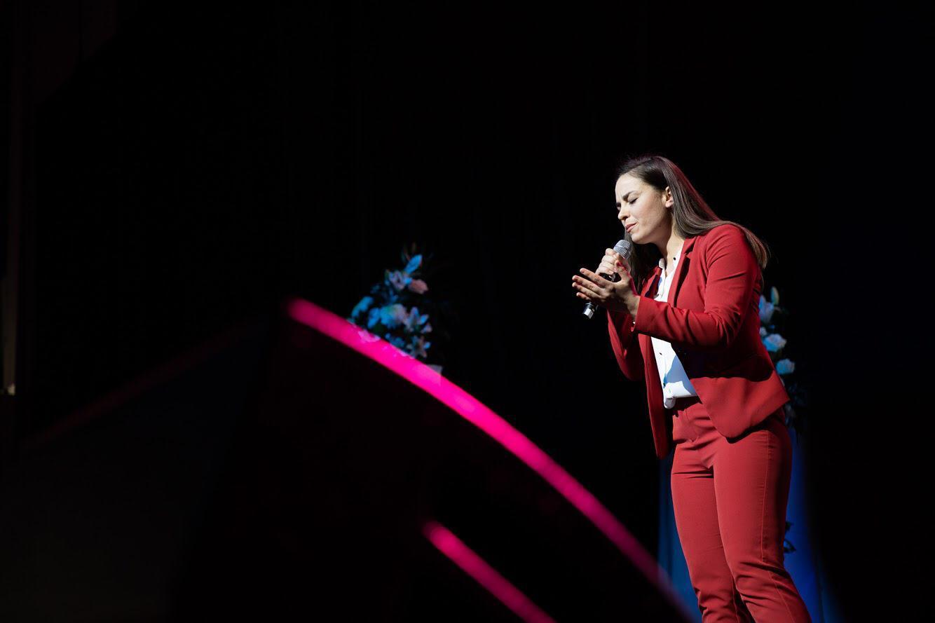 Liuba performing at Leicester Arena